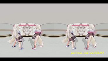 Tarian Vr180 Fuwamoco 3D Bersama Hololive Hentai